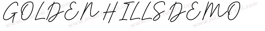 GOLDEN HILLS DEMO字体字体转换
